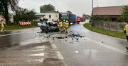 Poważny wypadek na DK 22 w Rusinowie. 2 osoby w szpitalu