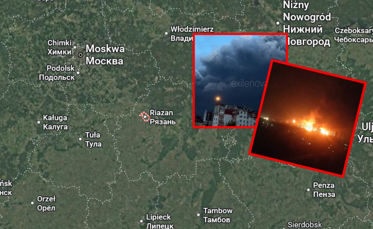 Uderzenie w rosyjską rafinerię w Riazaniu. Doszło do pożaru