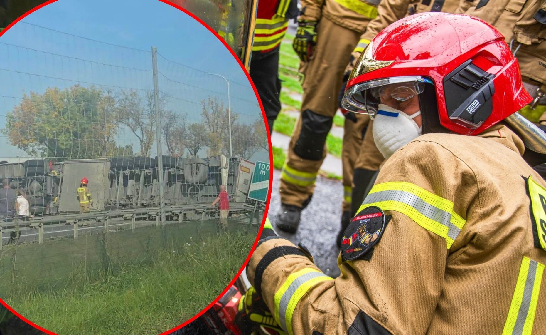 Ciężarówka przewróciła się na S8. Trasa zablokowana