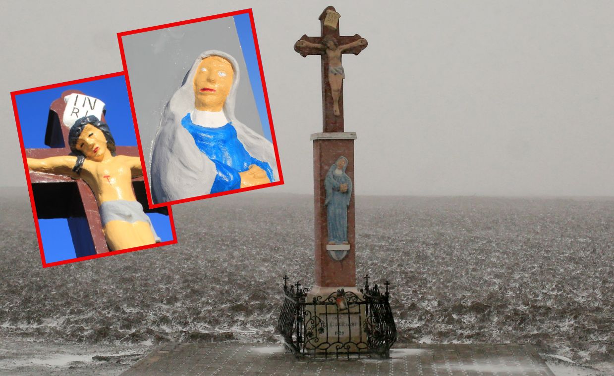 Odnowił kapliczkę. Artysta może mieć kłopoty