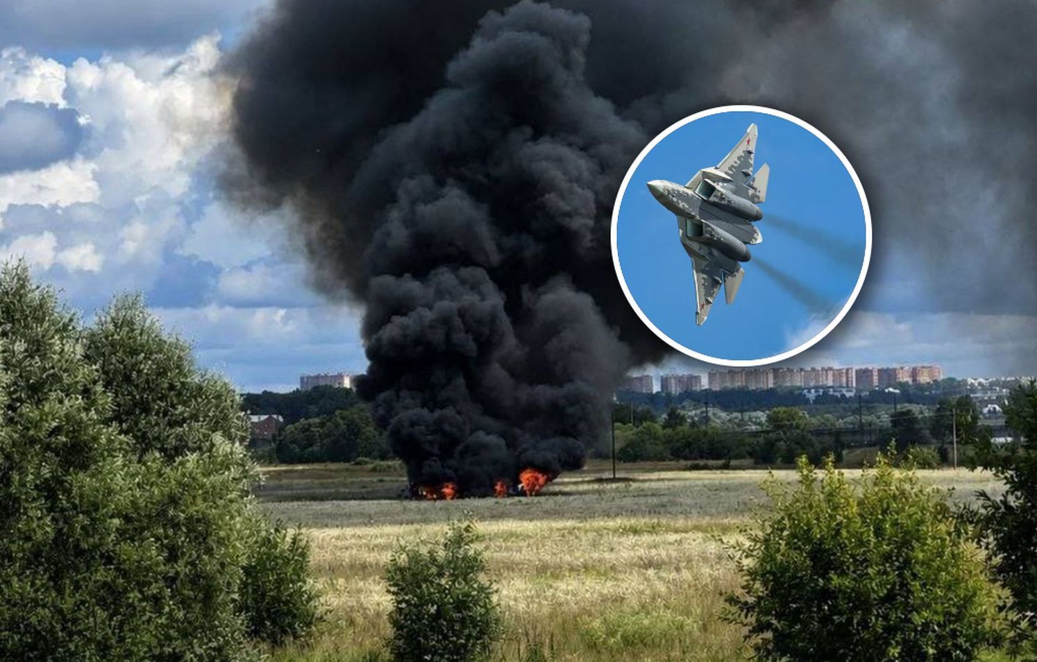 Kłęby dymu pod Moskwą. To mógł być pachnący nowością Su-57