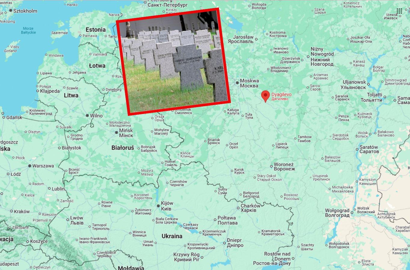 Kolejny incydent z polskimi pochówkami w Rosji. Znikły z wykazu