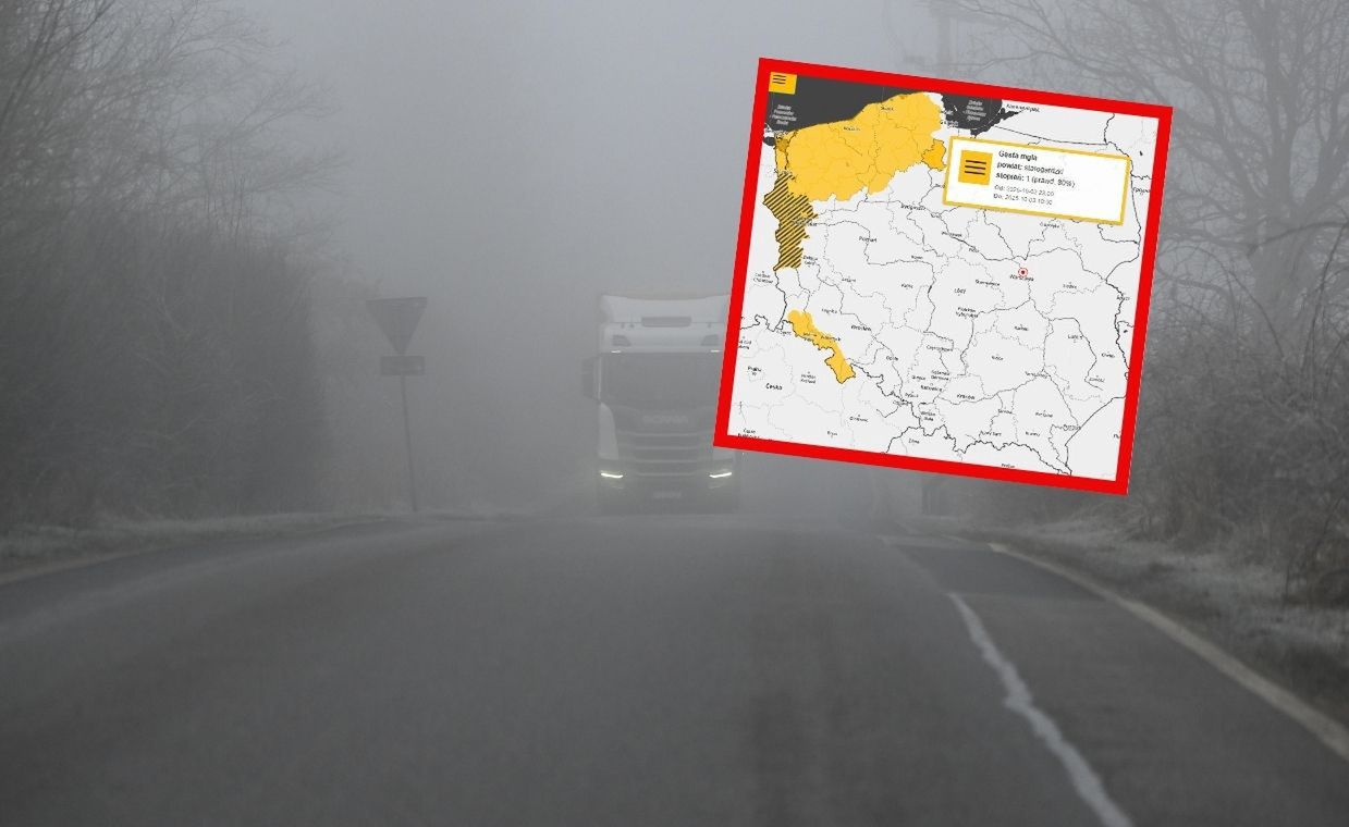 Złe wieści dla kierowców. IMGW ostrzega przed gęstą mgłą