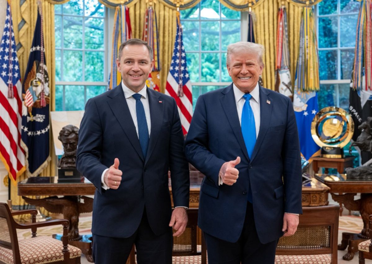 Wizyta Nawrockiego w USA. "Głębokie spory w podzielonej Polsce"