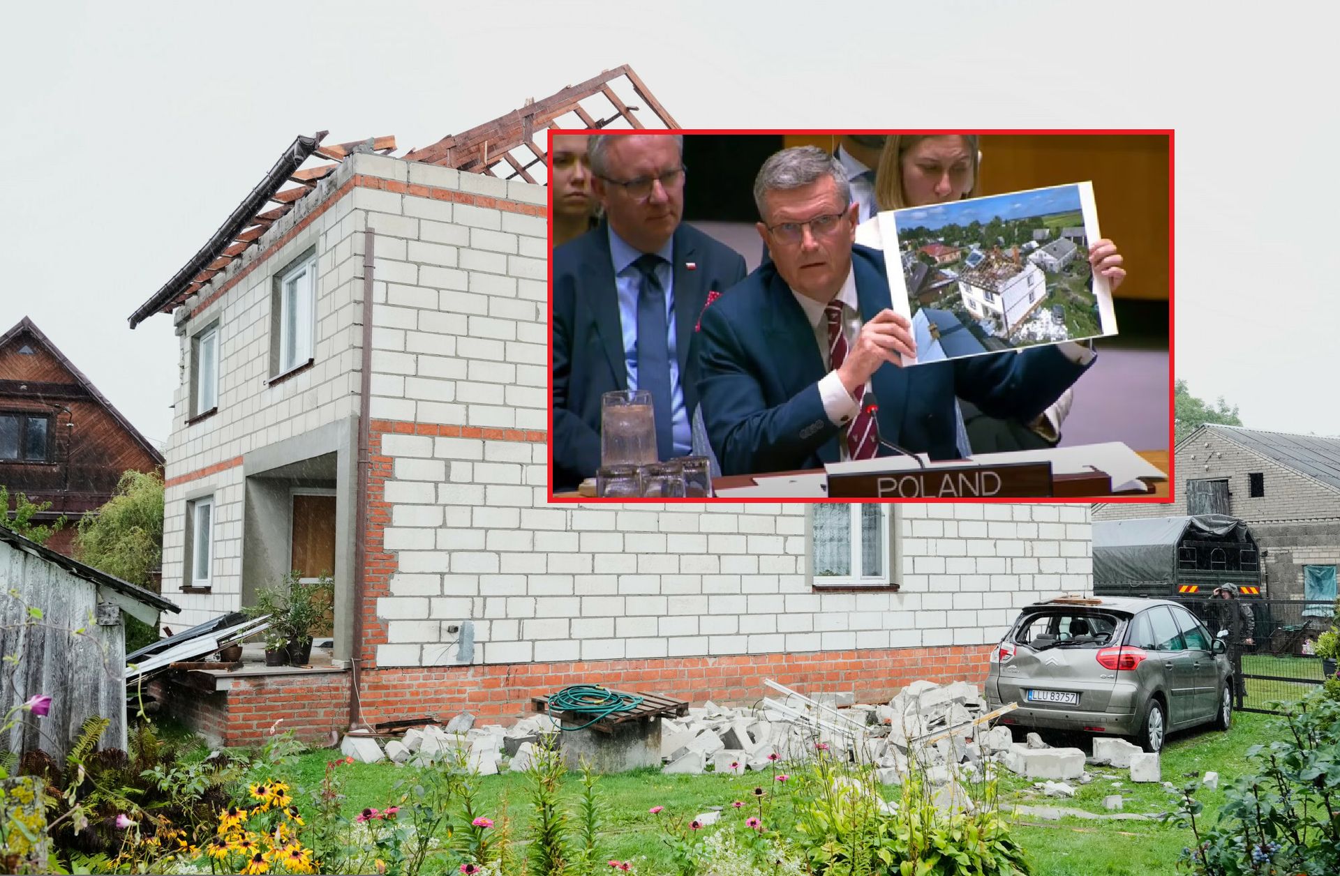 "Dowiedzieliśmy się dzisiaj". Mamy głos z rządu w sprawie uderzenia rakiety w dom w Wyrykach