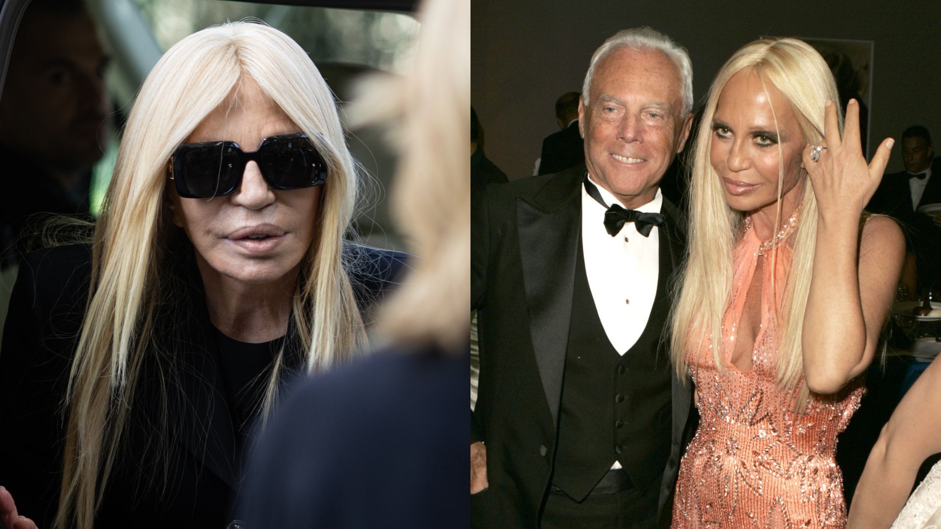 Donatella Versace oddała hołd Giorgio Armaniemu. Projektantka pojawiła się w tłumie żałobników
