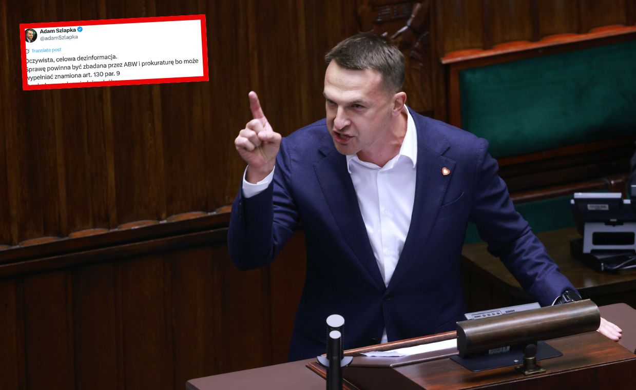 Szłapka o słowach dziennikarza Republiki. "Dezinformacja"