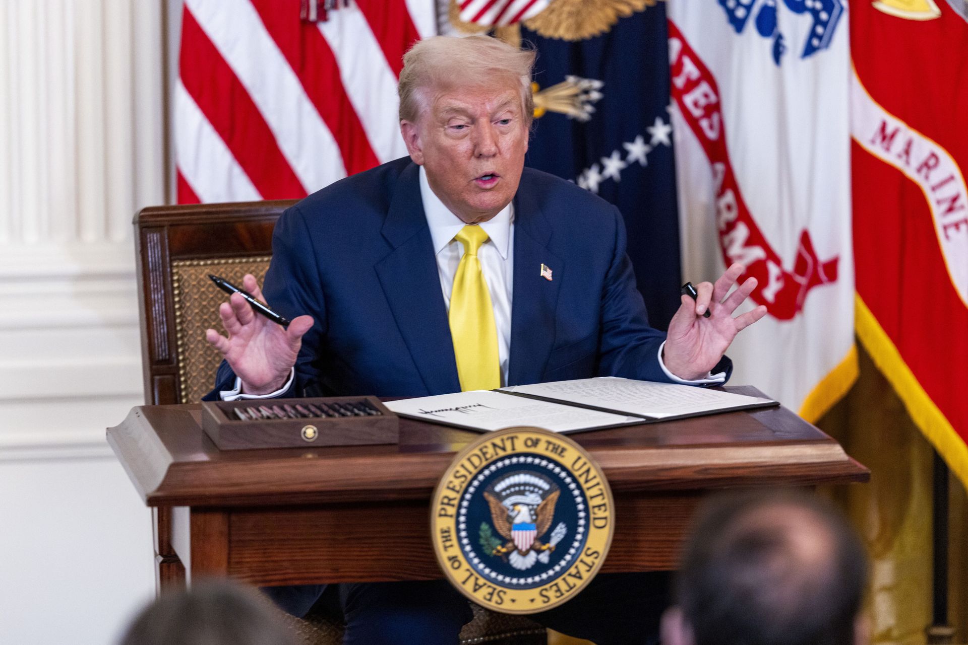 Trump o fali przemocy w Waszyngtonie. Zwołał konferencję prasową