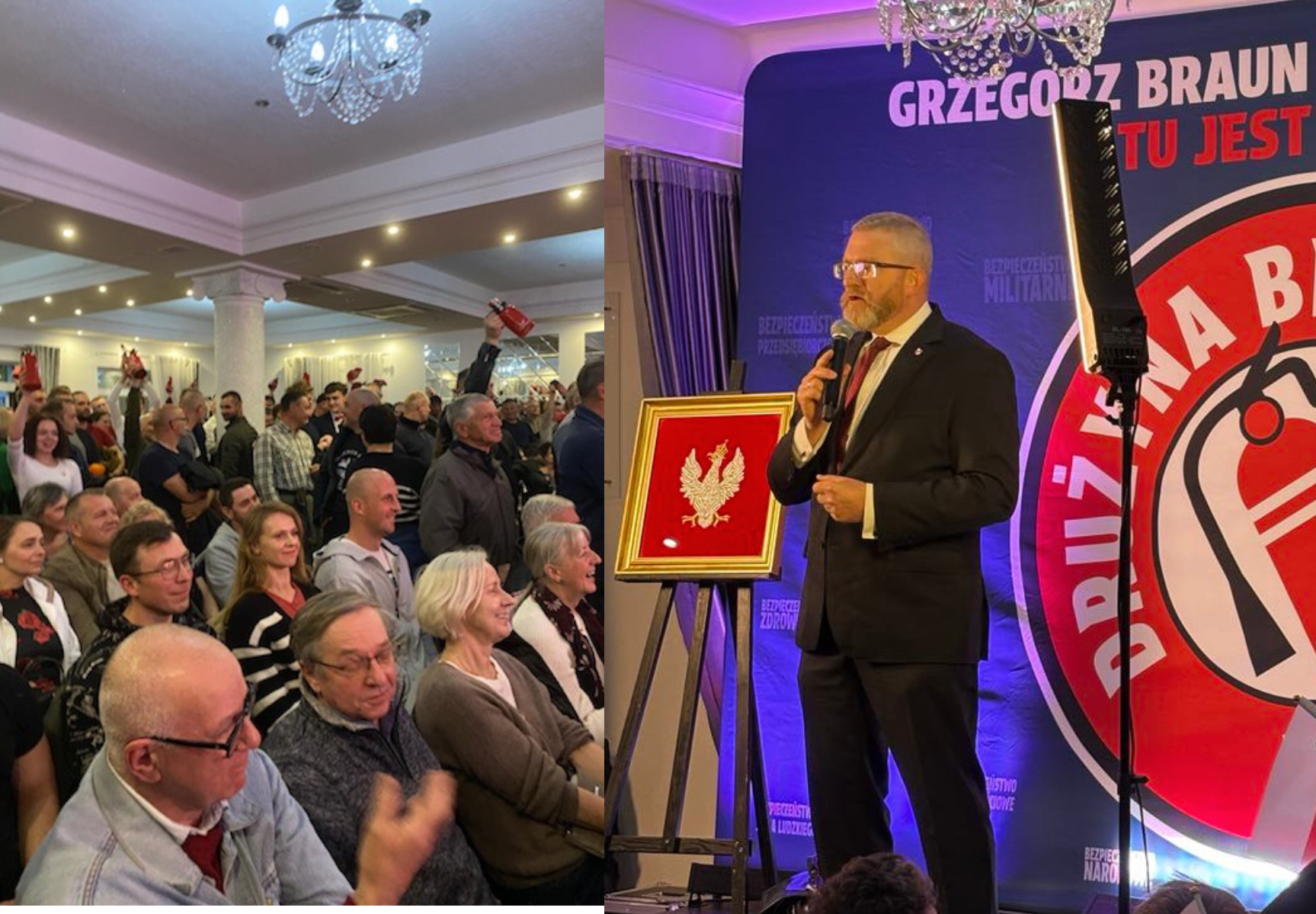 Nagle unieśli gaśnice i skierowali je w stronę Smerfa Malarza. Tak robi show w małych miasteczkach