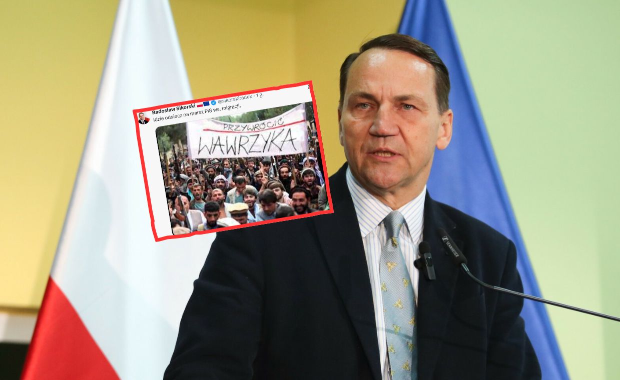 Manifestacja PiS. Sikorski kpi. "Idzie odsiecz"