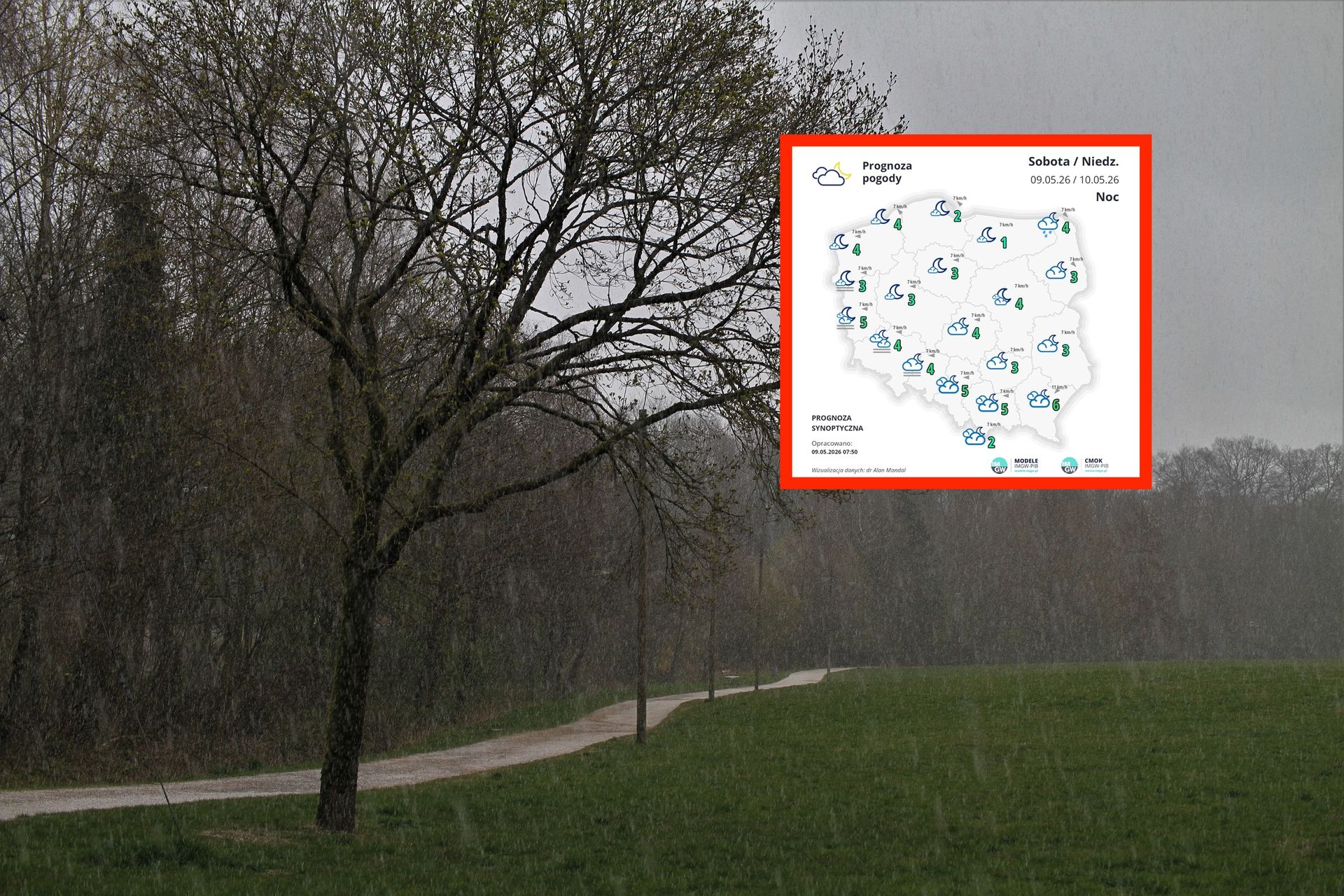 Arktyczne powietrze nad Polską. W nocy przy gruncie choćby -4 st. C