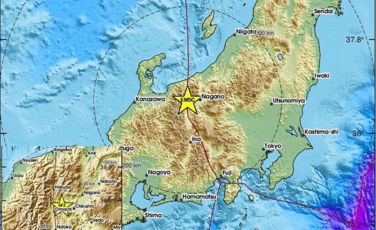 Silne trzęsienie ziemi w Japonii