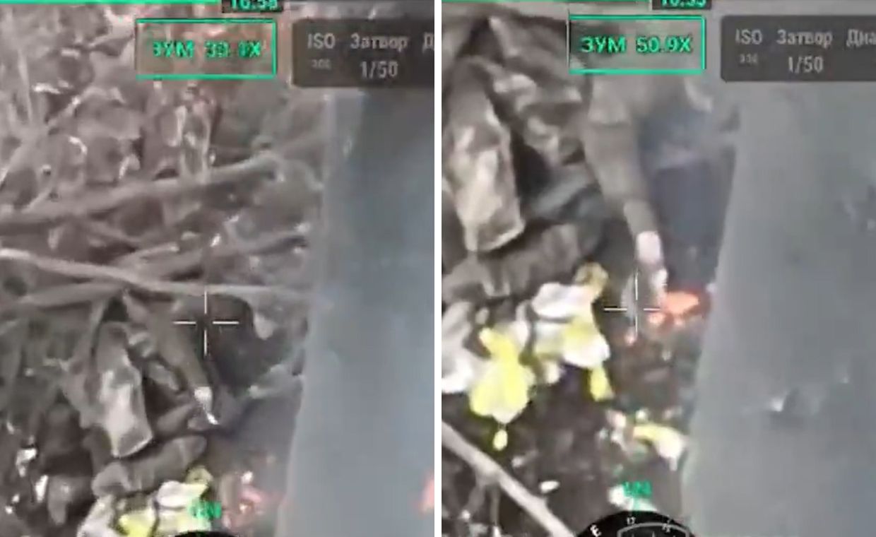 Rosyjski żołnierz odpalił papierosa od kolegi. Przerażające nagranie