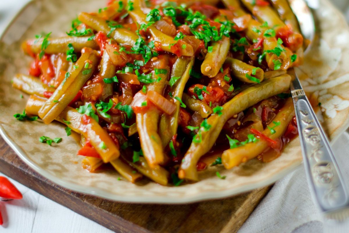 Do tego dania jednogarnkowego dorzucam fasolkę szparagową. Cała rodzina zjada ze smakiem