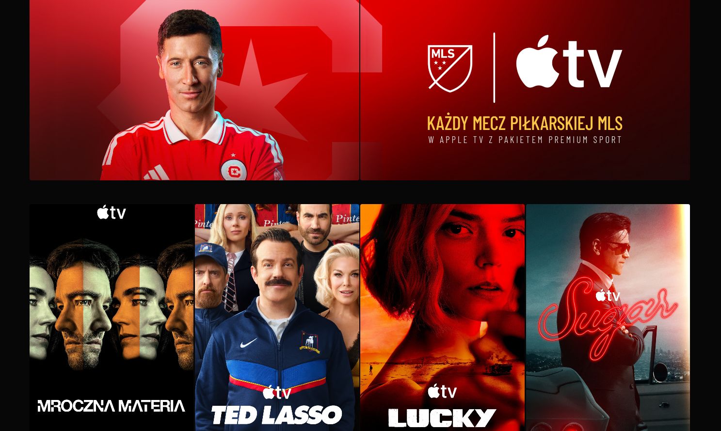 Apple TV taniej w Polsat Box Go. W promocji wizerunek Lewandowskiego