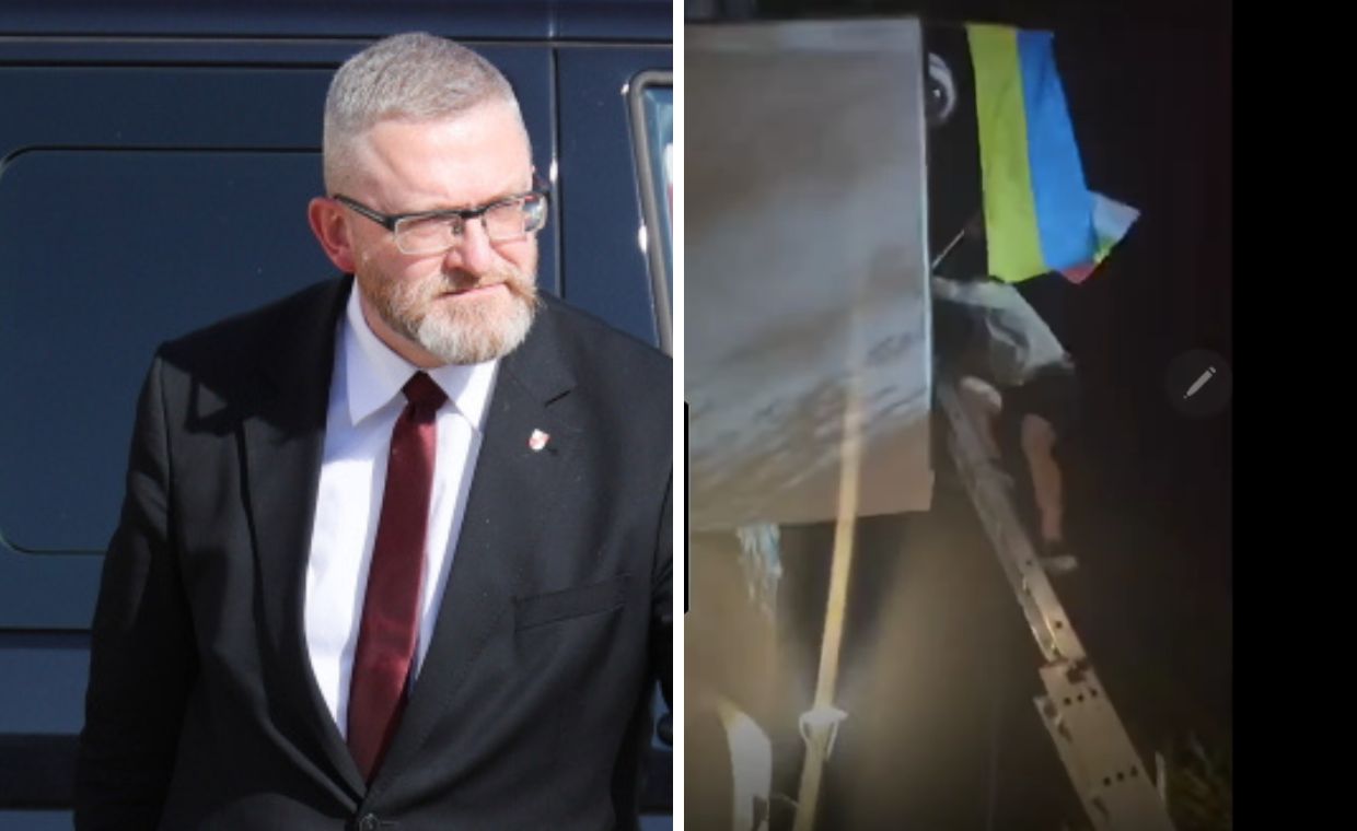 Skandal na wiecu Brauna. Jest reakcja policji na to, co się stało