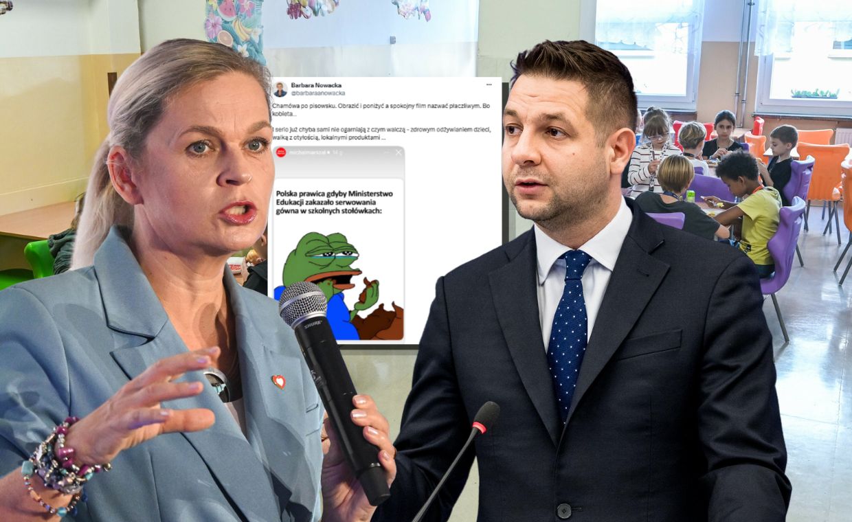 Nowacka reaguje na wpis Jakiego. Wrzuciła mema o "serwowaniu g*wna"