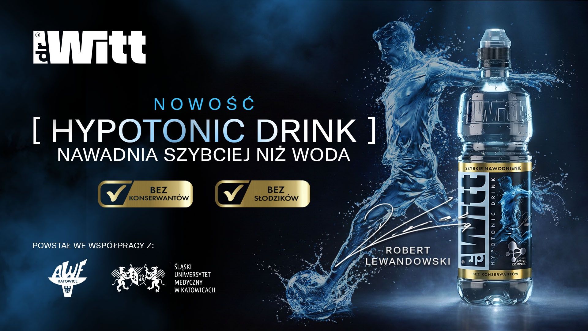 Pajor, Marciniak i Lewandowski w reklamie DrWitt