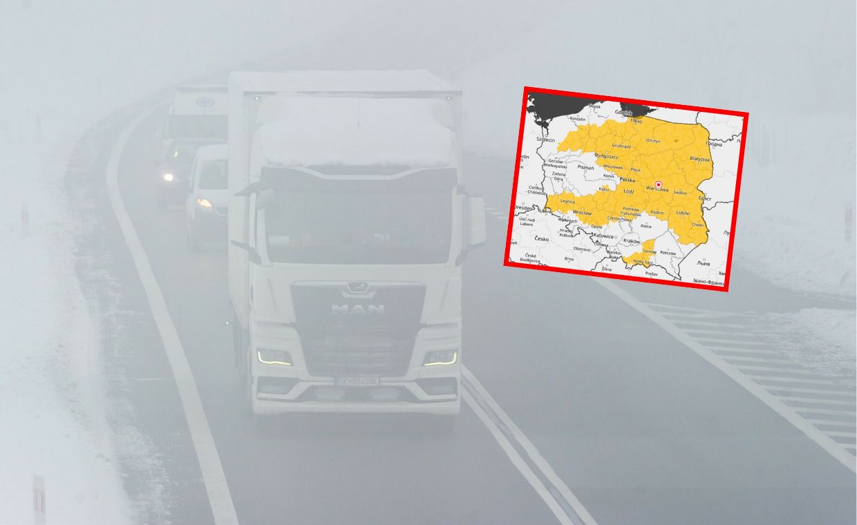 Niebezpiecznie na drogach. Żółte alerty w 13 województwach