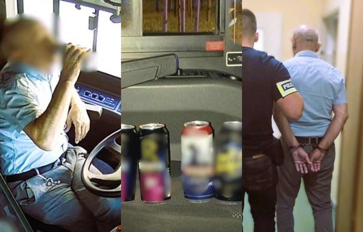 Pijany prowadził autobus. Po drodze popijał piwo