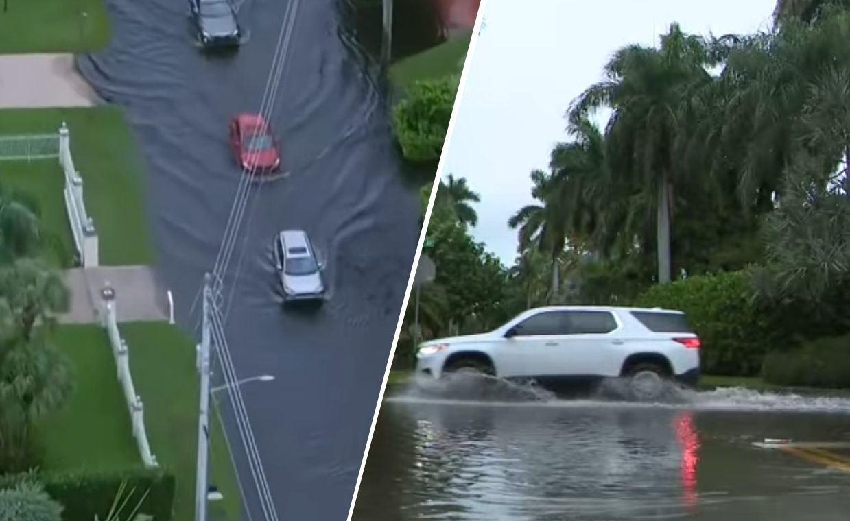 Intensywne ulewy na Florydzie. Auta pod wodą