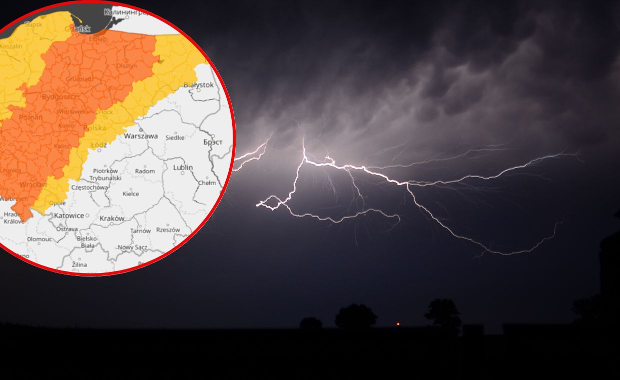 Burze nad Polską, IMGW ostrzega. W tych regionach będzie niebezpiecznie