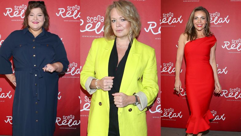 Gwiazdy walczą o uwagę na konferencji teatru: Dominika Gwit, Daria Widawska, Edyta Herbuś...