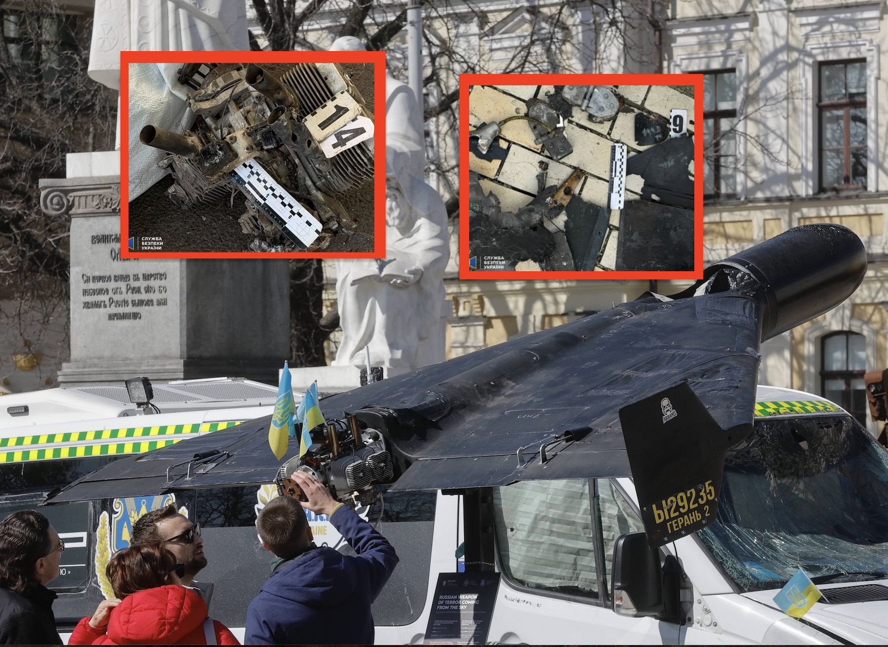 Atak na Ławrę w Kijowie. SBU pokazała szczątki rosyjskiego drona