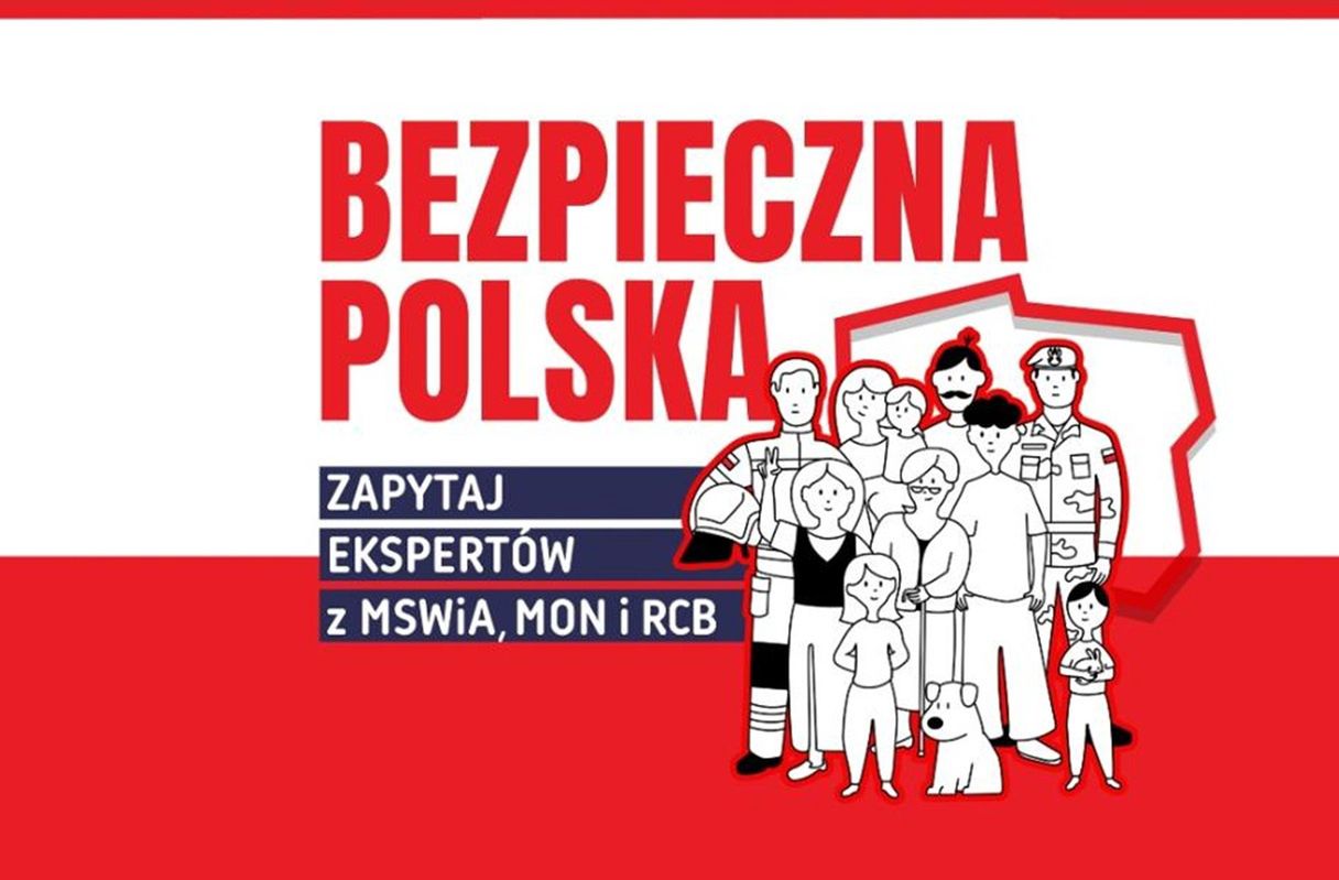 Kampania informacyjna "Bezpieczna Polska - zapytaj ekspertów" w TVP Info. Z telefonami od widzów