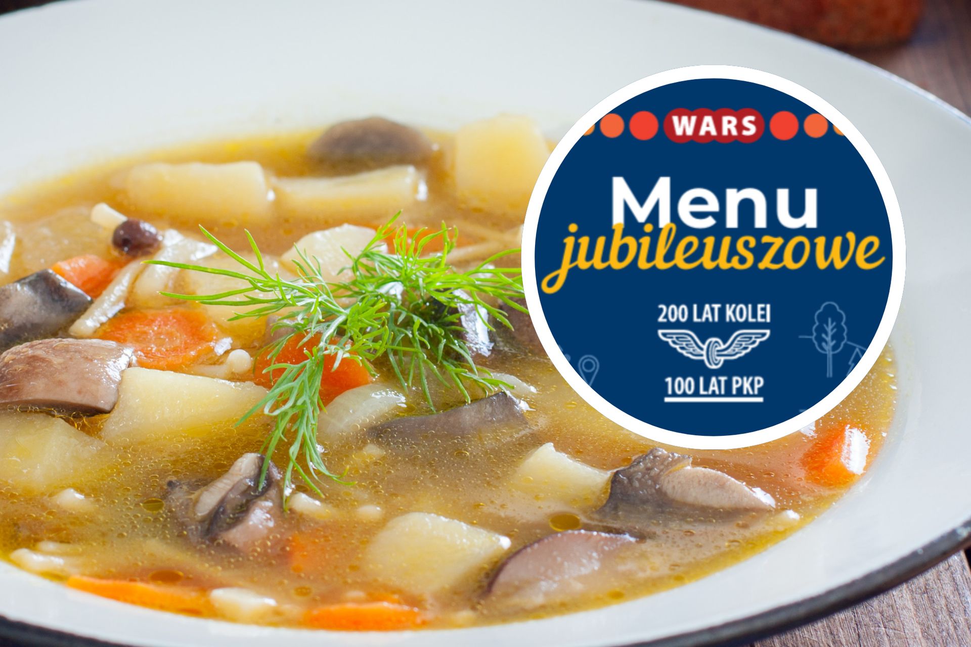 Kultowa zupa z lat 60. wraca do pociągów. WARS ujawnia jubileuszowe menu