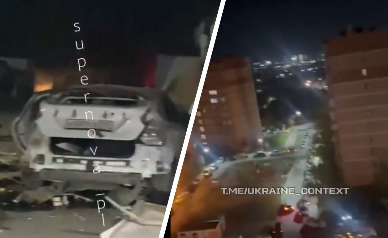 Ukraińskie drony zaatakowały. Obrona przeciwlotnicza niszczy miasto