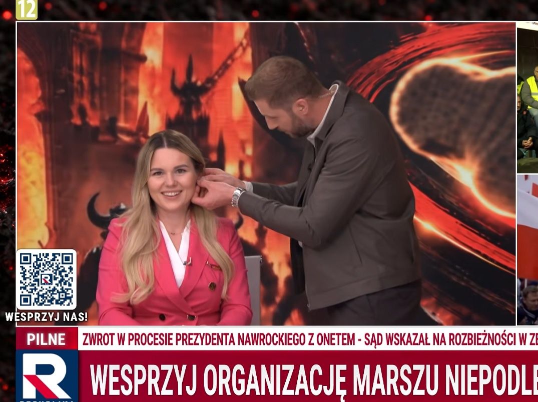 Miłosz Kłeczek promuje w Republice kolczyki. Radna jako modelka, "zapasy gwałtownie się kończą"