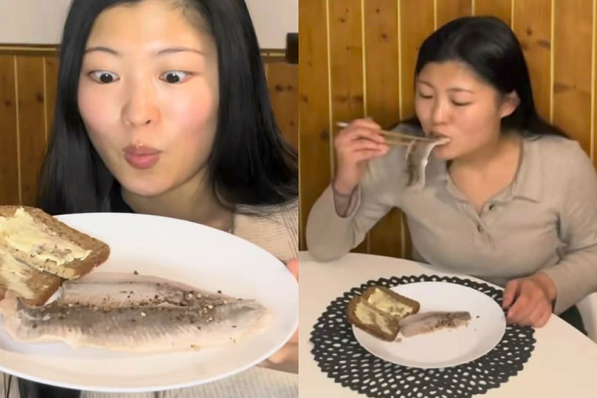 Japonka pierwszy raz w życiu jadła naszego śledzia. Oto co wyczuła już po jednym kęsie