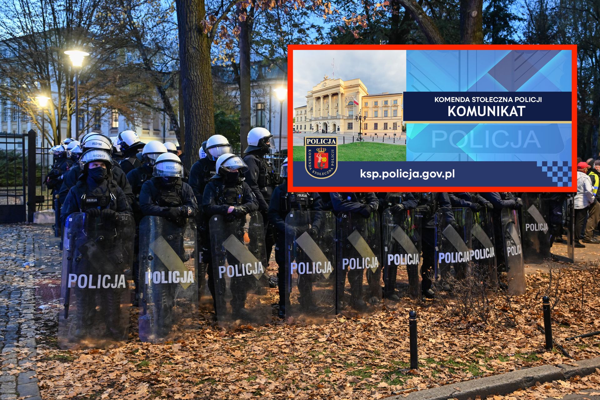 Policja wydała oświadczenie ws. TK. Cztery osoby zatrzymane