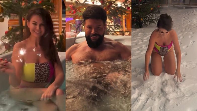 Ostrzegamy! Roznegliżowani Maja i Krzysztof Rutkowscy byczą się w góralskim jacuzzi. Romantycznie? (FOTO)