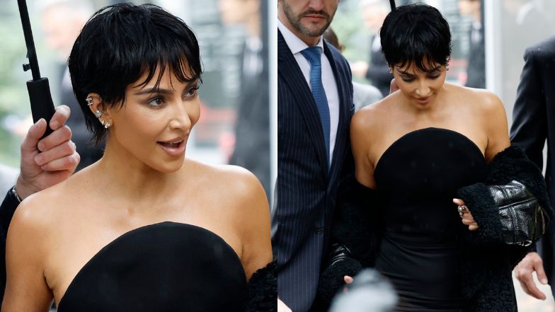 Kim Kardashian prezentuje NOWĄ FRYZURĘ na Fashion Weeku w Paryżu. Pasuje jej?