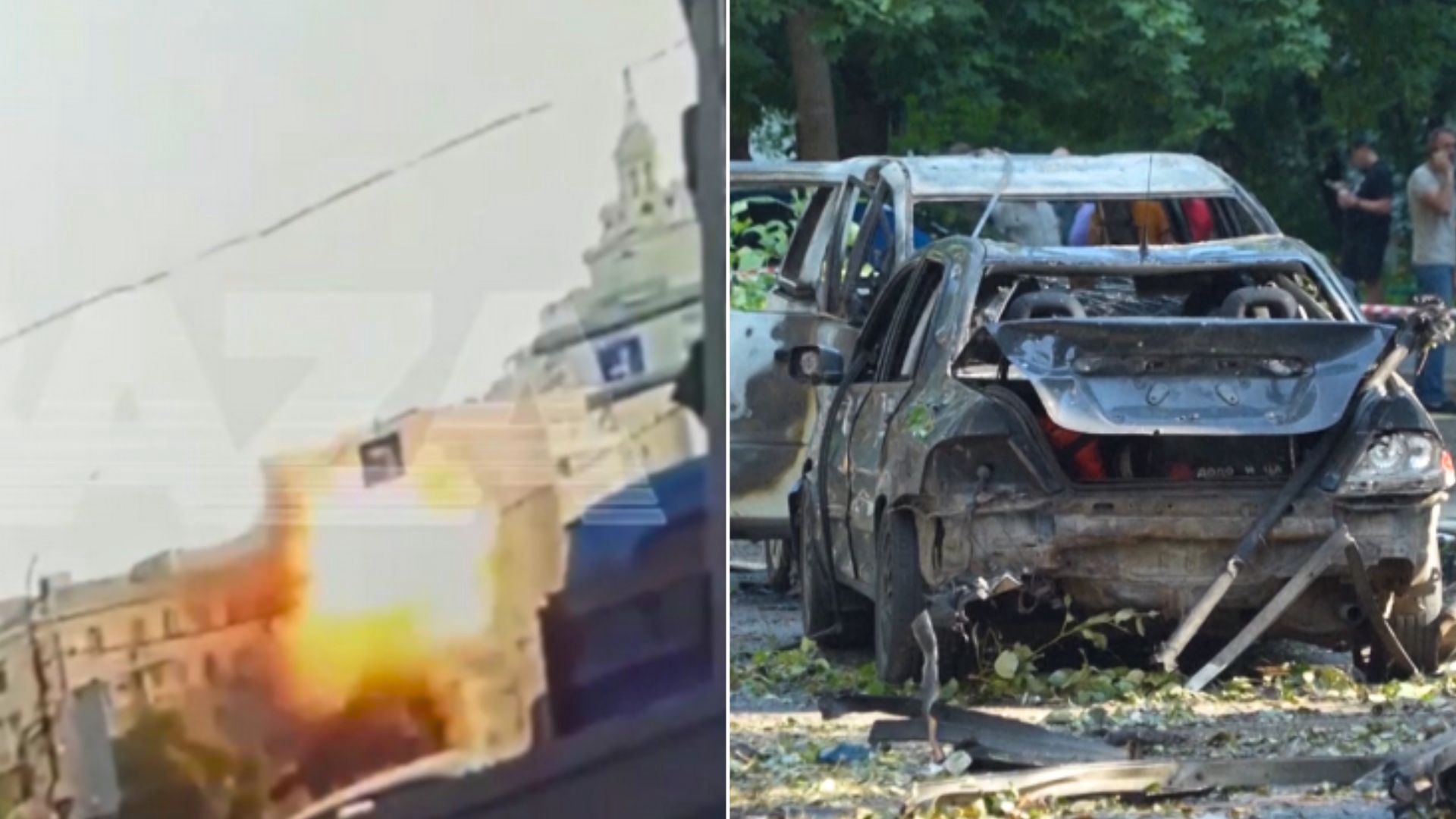 Eksplozje w centrum miasta. Moment ataku w rosyjskim Woroneżu