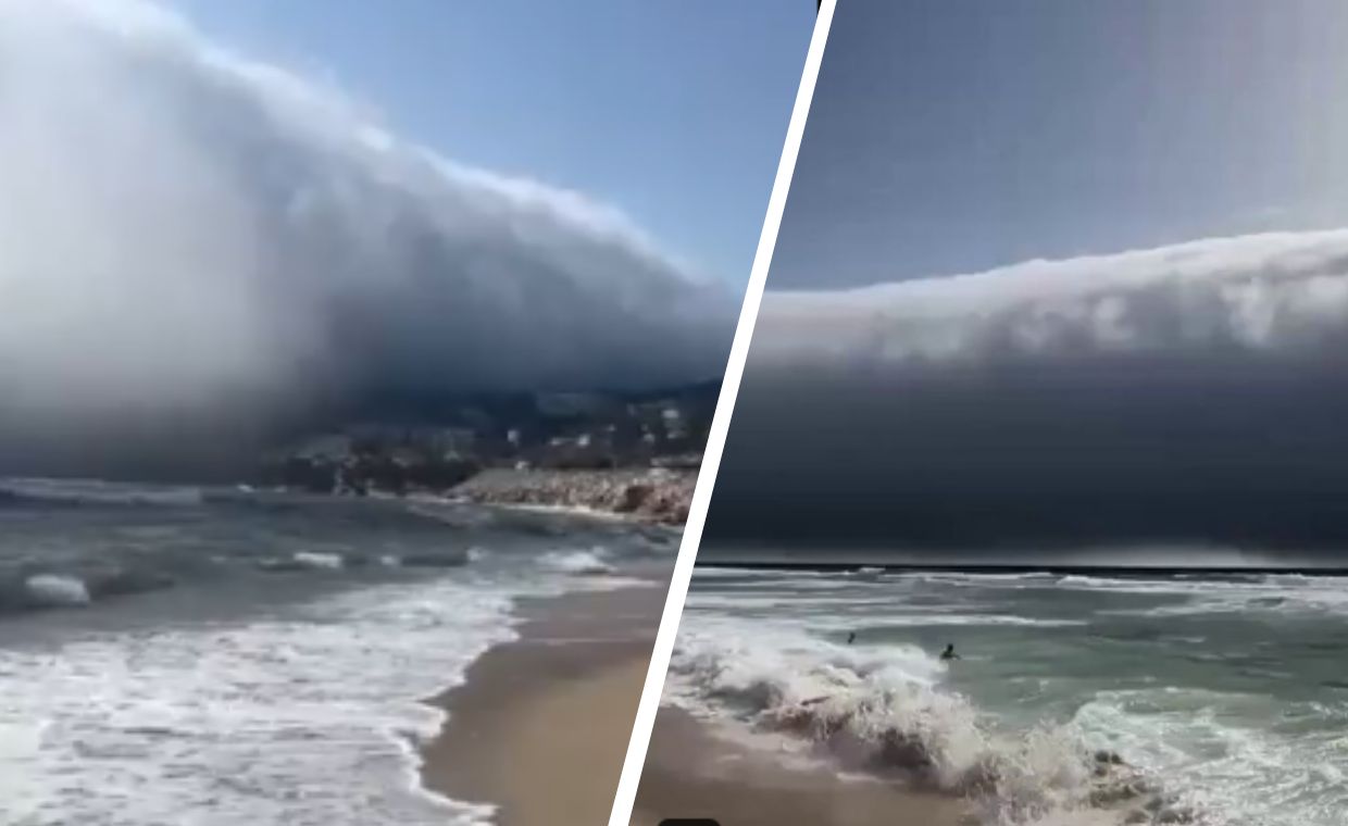 Myśleli, iż to tsunami. Nietypowa chmura wystraszyła plażowiczów