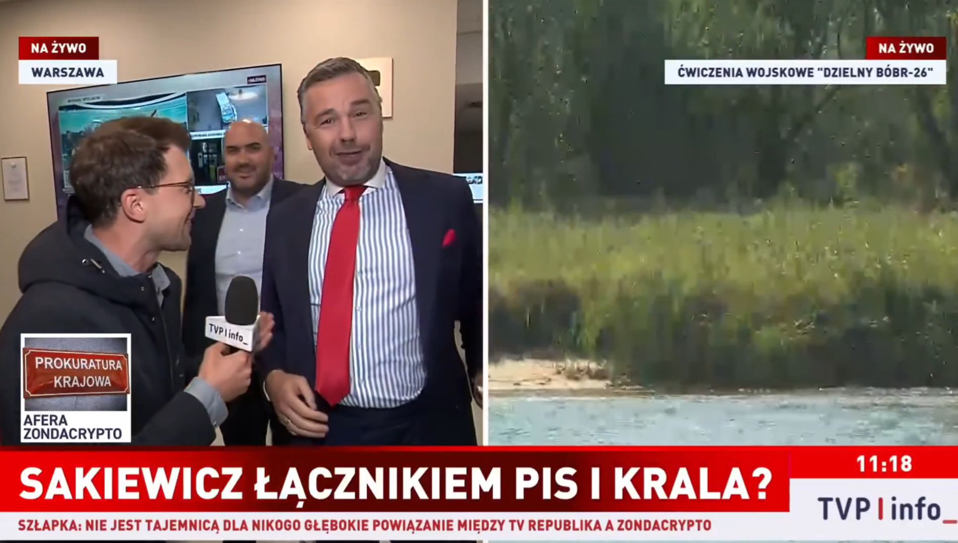 TVP Info na żywo z siedziby Republiki. Reporter kontra Olechowski i Rachoń
