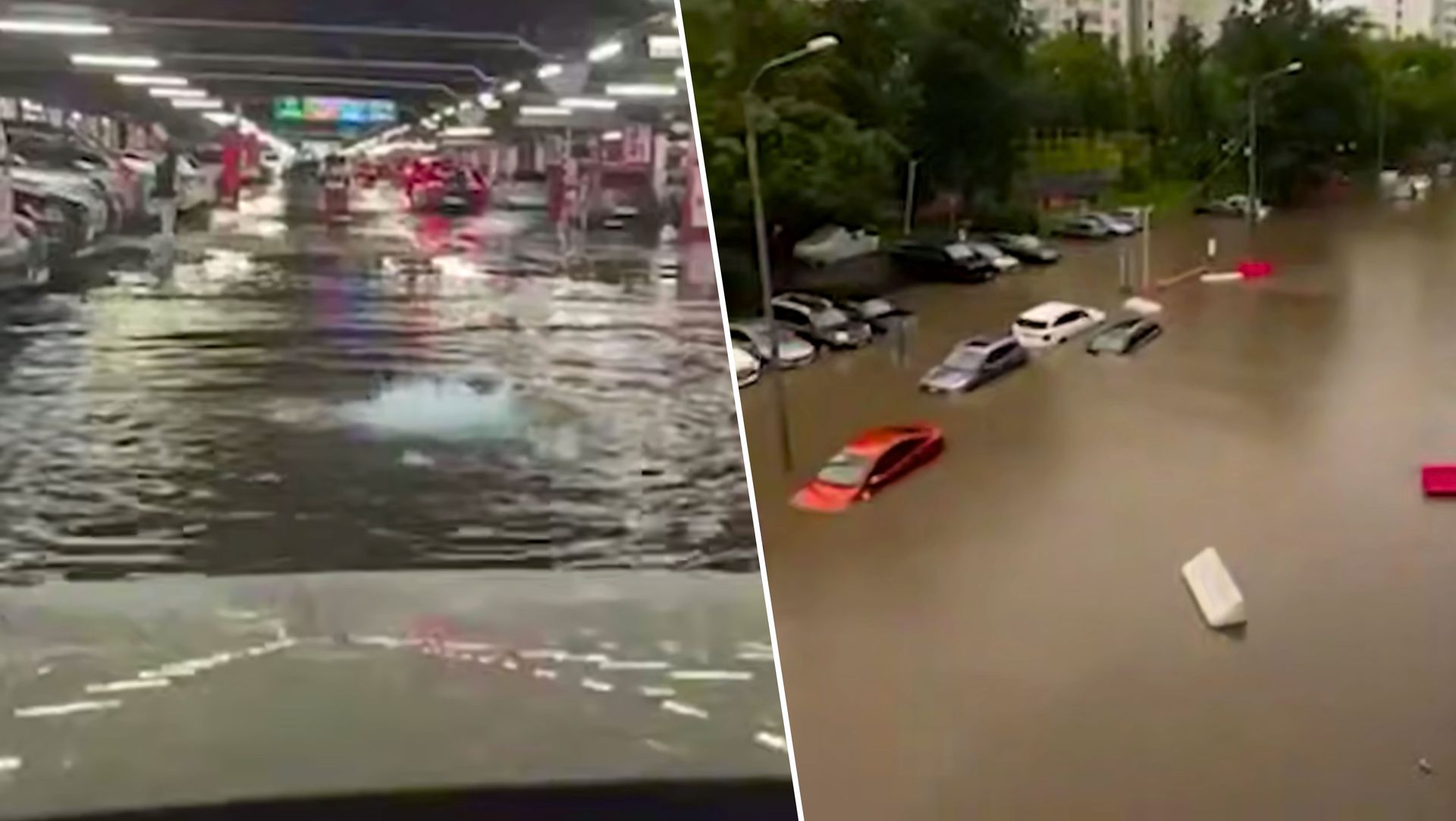 Potężne ulewy w Moskwie. Kompletny paraliż