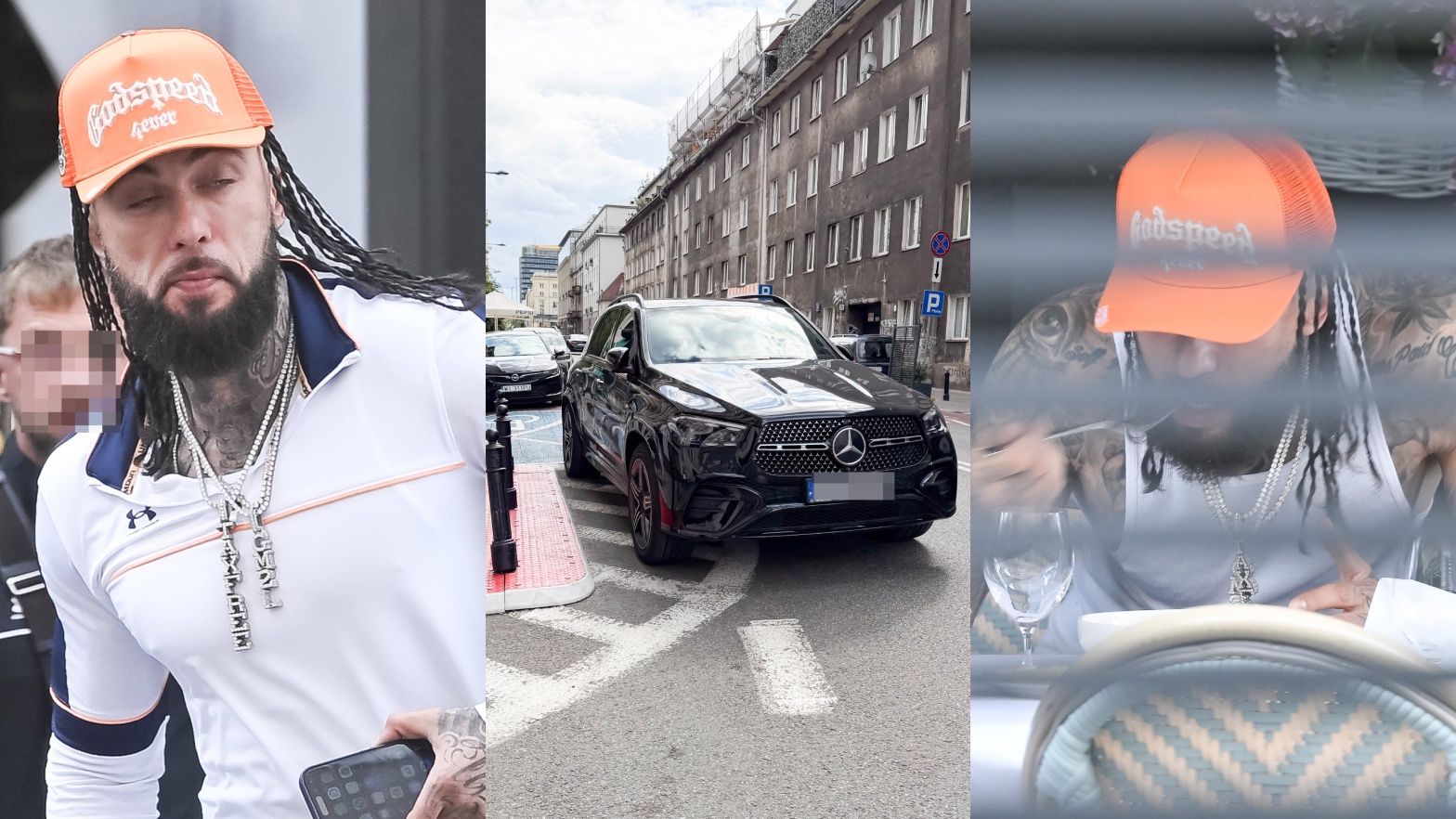 Malik Montana zasila poczet beztroskich kierowców. Raper zaparkował na zakazie Maybacha za MILION złotych i pognał na lunch (ZDJĘCIA)