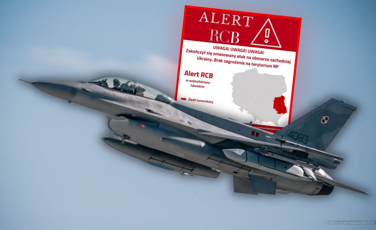 Alarm lotniczy nad Ukrainą. Rzecznik RCB o przerwanej wysyłce SMS-ów