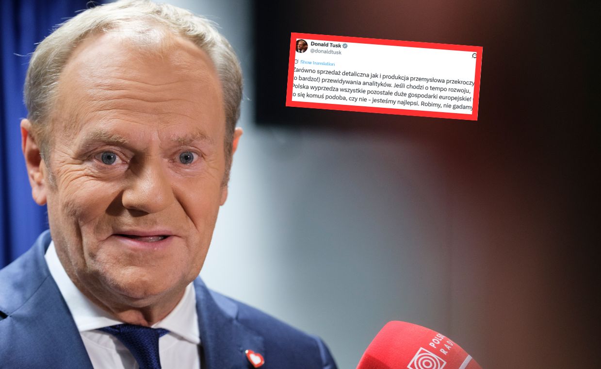 Tusk komentuje dane GUS. "Jesteśmy najlepsi"