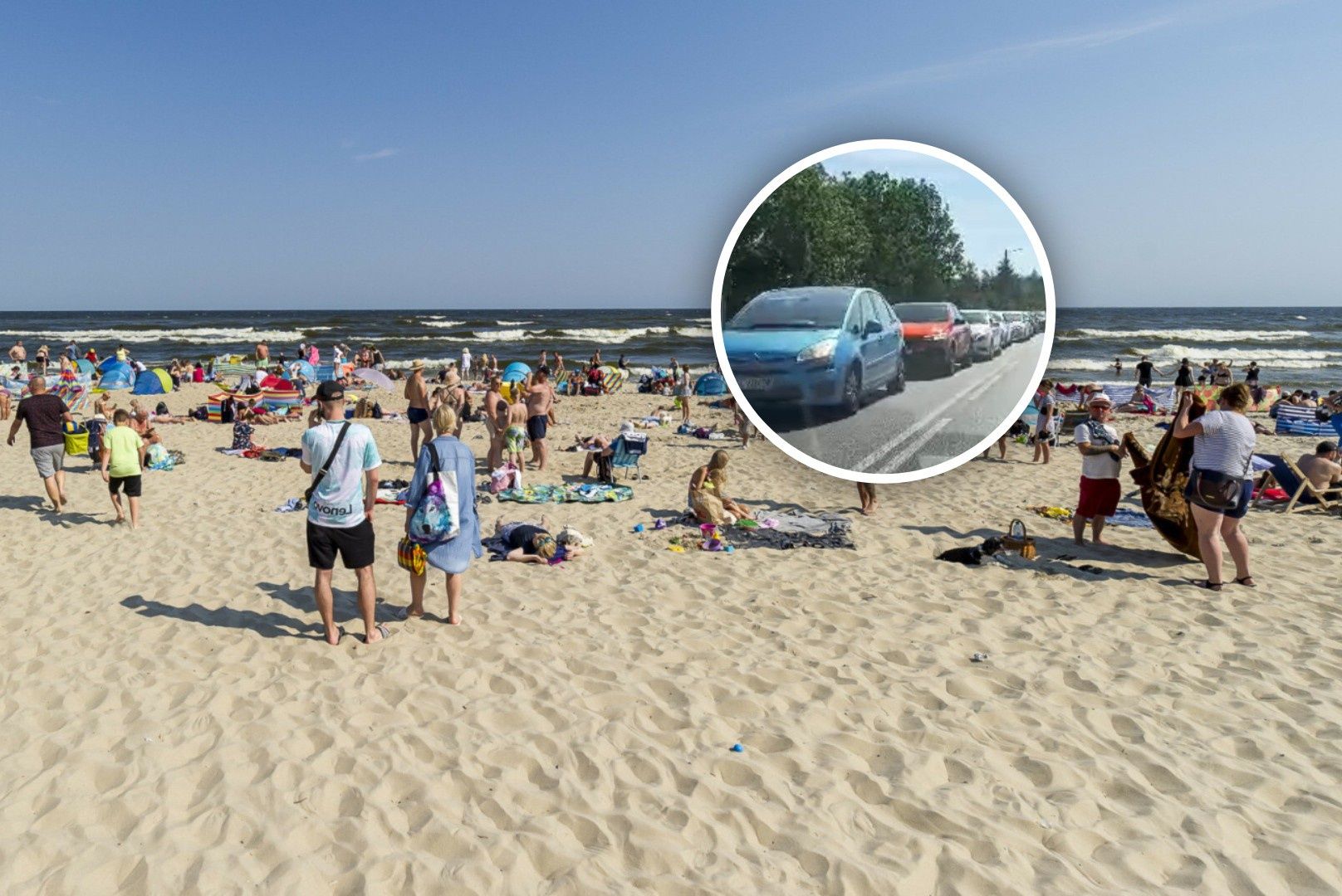 "Końca nie widać". Kierowcy utknęli w drodze nad morze. Mamy nagranie