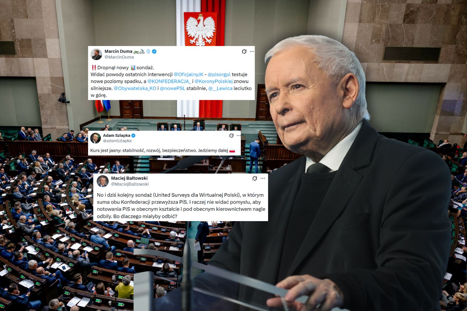 Najnowszy sondaż dla WP. "PiS testuje nowe poziomy spadku"