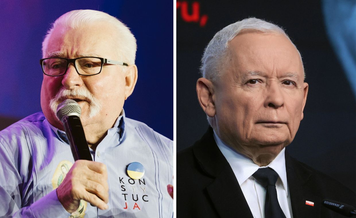 Wałęsa wrzucił wpis. Na zdjęciu Kaczyński