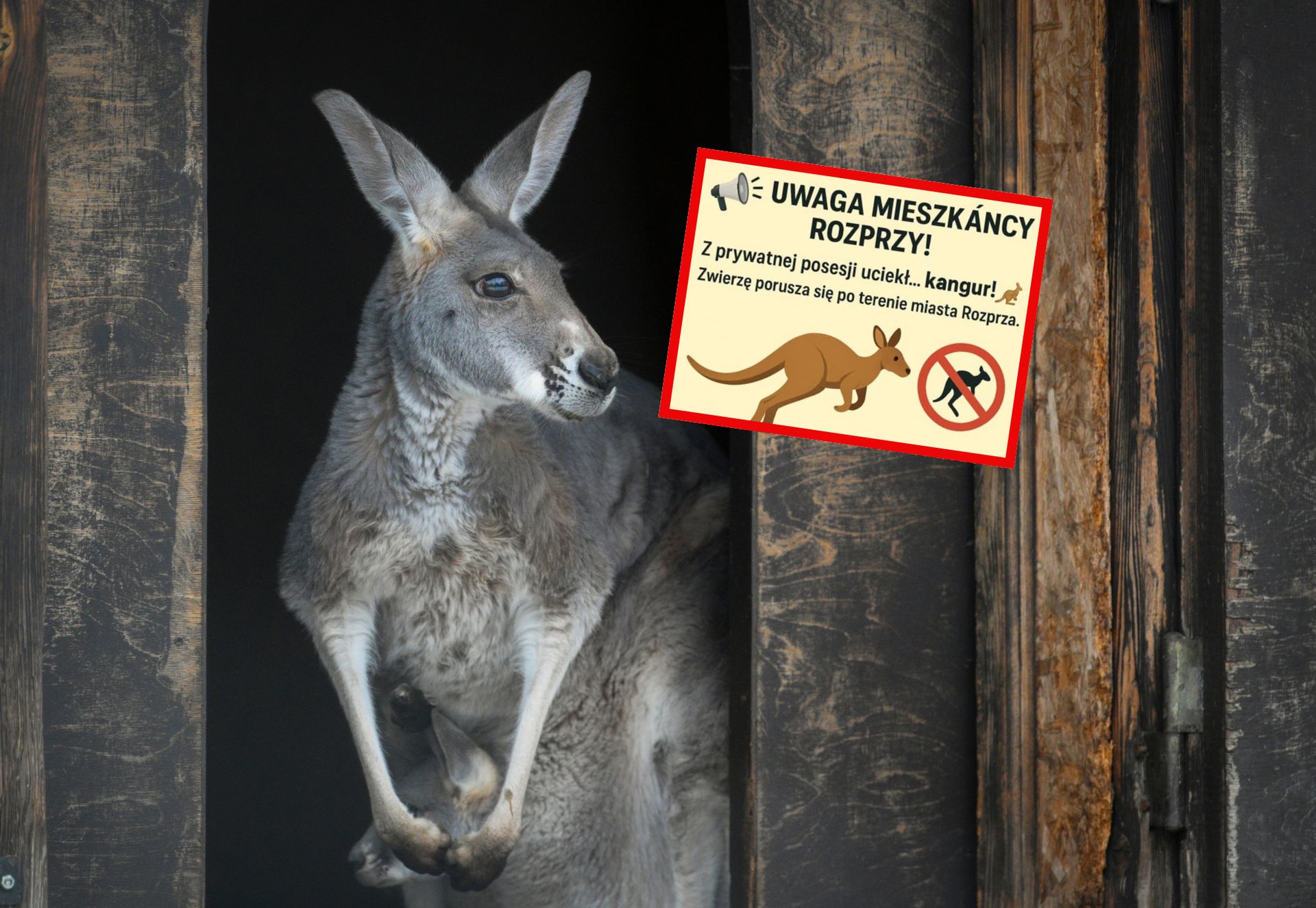 Kangur na wolności w Łódzkiem. Władze ostrzegają mieszkańców