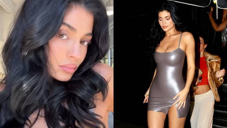 Kylie Jenner odsłania zgrabne nogi, paradując w lateksowej mini. Petarda?