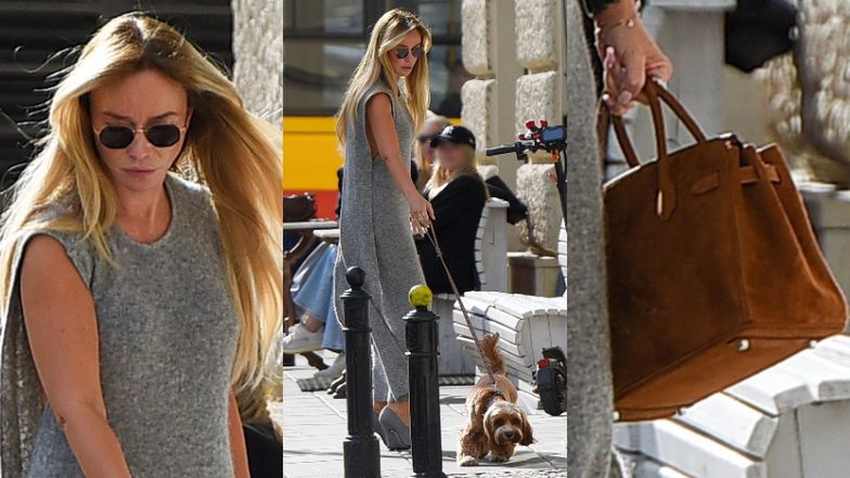 Joanna Przetakiewicz mknie przez Warszawę z psem i torebką za 200 TYSIĘCY ZŁOTYCH