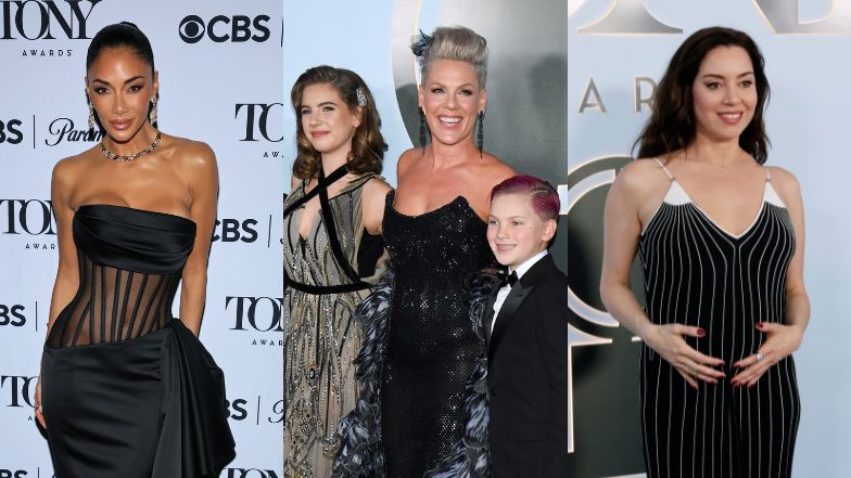 Gwiazdy na gali Tony Awards: Nicole Scherzigner w prześwitach, Pink z dziećmi, Aubrey Plaza z ciążowym brzuszkiem (ZDJĘCIA)